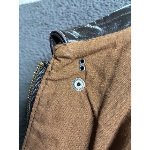 VTG US Wings USAAF A-2 Brown Horsehide Leather Bomber USA Jacket Size 46 XL - Picture 9 of 13